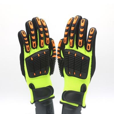 China Nitrile Coated TPR Protection High Impact Gloves ANSI Cut A5 Level Anti Vibration for sale