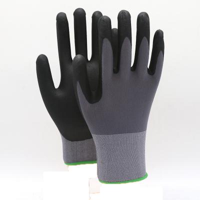 Chine Gants de travail de sécurité de preuve de dérapage de gants de travail enduits par nitriles industriels pour l'usinage à vendre