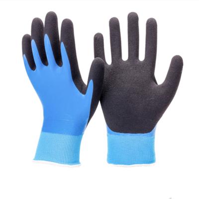 Κίνα ZM 13 Gauge Flexible Fish Mitts Smooth Nitrile Fully Coated And Sandy Nitrile Plam Coated Water Proof Double Dipped Glov προς πώληση