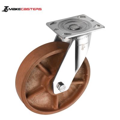 China High Temperature Resistant SUS 304/316L 4 Swivel Rigid Caster Wheel Stainless Steel Caster Wheel Jianli HH 5 6 8 Inch for sale