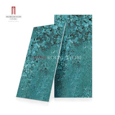 China Europe 1200x2700 polished extra large green marble tiles above size ceramic slab for sale