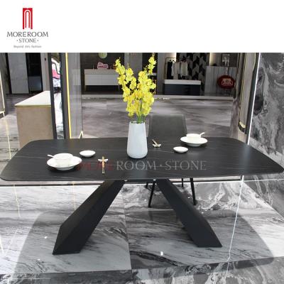 China (Others)Adjustable Luxury Modern Marble Ceramic Dining Table Sets for sale