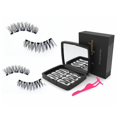 China Natural Long 5 Magnets Lashes Kit Magnetic False Eyelashes Magnetic Cilios Magnet Eyelashes Seller Customized Logo Private Package for sale