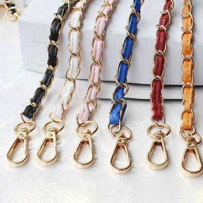 China DIY Luggage Hardware Chain Accessories 10.5mm Chain Iron PU Leather for sale