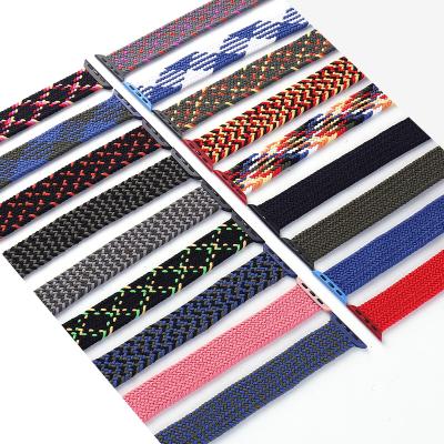 China New Non-Specific Band For Apple Watch 42mm Series 6 Band Straps Silicone Woven Loop Band 3/4/5/6 40mm for sale