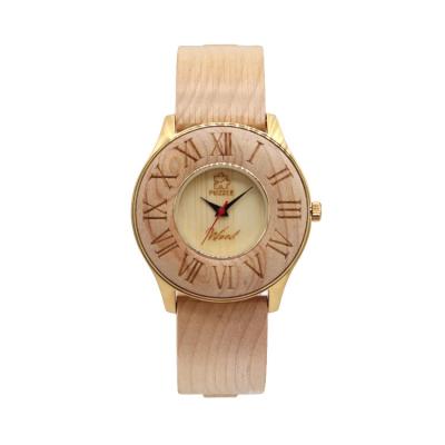 China Newest Unique Minimalist Unisex Watch Bamboo Wood Band Water Resistant Unisex Watch for sale