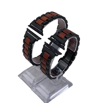 China Sandalwood Product Smart Watch Black Wooden Red Wooden Strap Elegant Digital Watch Band Smartwatch Casual/Sporty for sale