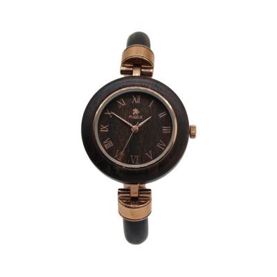 China New Arrival Natural Sandal Wooden Alarm Ladies Watches Wooden Wristwatch for sale