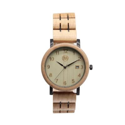 China Wholesale New Arrival Waterproof Life Alarm Clock Wooden Wristwatch For Men/Women for sale