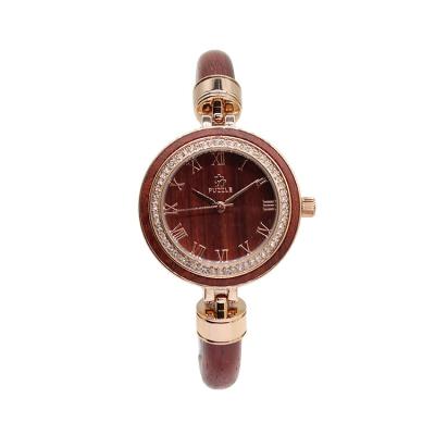 China Unisex Natural Handmade Ladies Watch Luxury Wood Crystal Wooden Watch Women 2020 for sale