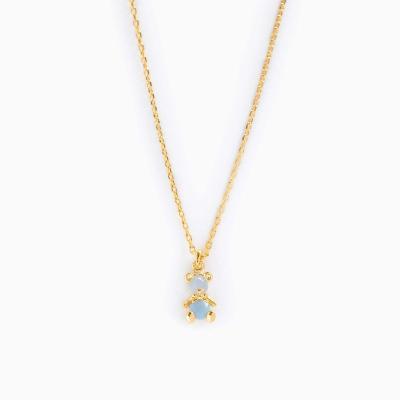 China TRENDY Chain Pendant Necklace Women Simple Bear Creature Necklace for sale