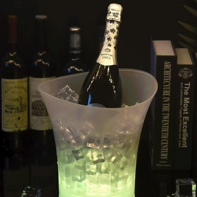 China Viable Colorful Automatic Clear Color Changing Large Ice Bucket Detachable Bottom Beer Champagne Ice Cooler for sale