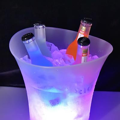 China Durable Super Bright Sturdy Waterproof Transparet LED Ice Bucket Wine Drink Containers For Party Home Bar for sale