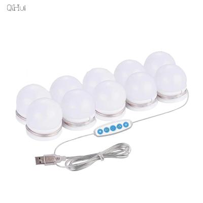 China Modern Hollywood Style LED Dressing Table Mirror Lights Kit With 10 Dimmable LED Bulbs Bathroom Vanity Light for sale