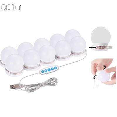 China Modern Hot Selling Amazon USB Cable Vanity Lights with 3 Color Modes and Brightness 10 Adjustable Vanity Bulb for Makeup Dressing T for sale