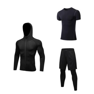 China QUICK DRY Men's Fitness Training Hoodie Three Piece Tracksuit for sale