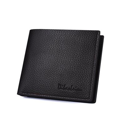 China Simple Casual Men's Wallet Cowhide Wallet Ultra-thin Short Anti-theft Business Wallet for sale