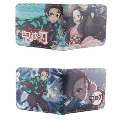 China PU PVC Wallet Supplier Demon Slayer Blade MHA Wallet Marvel DC Anime Leather Coin Purse Anti-theft Wallet for sale