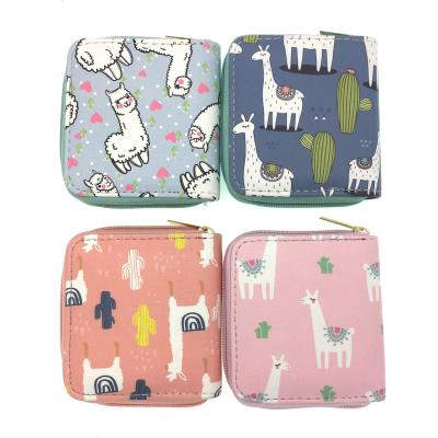 China Cute Vintage Coin Purse Alpaca PU Coin Purse Personalized Custom Kids Storage Bag Cartoon Game Coin Purse for sale