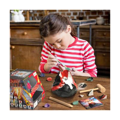 China Wooden Educational Toys The Most Popular New DIY Toy Learning Toys Educational Volcano Kit Children's Science Mining Toys for sale