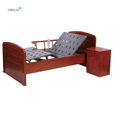 China LS-EA2010A Homecare Wood Three Works Electric Geriatric Beds For Older People for sale