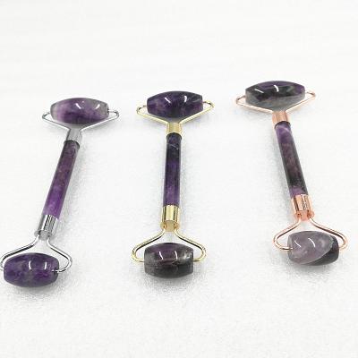 China KCONYD Factory Wholesale Natural Jade Face Roller-Amethyst-Straight Hand-Classic Stents for sale