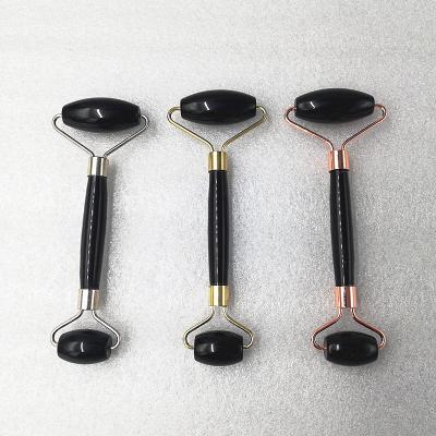 China Face-Face KCONYD Obsidian-Wholesale Factory Wholesale Natural Jade Face Roller-Black Classic Hand Stents for sale