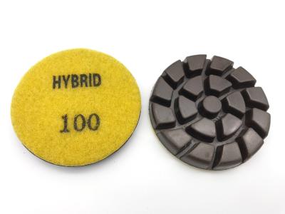 China Wet dry Hybrid diamond grinding and polishing discs resin bond for concrete Long-life for sale