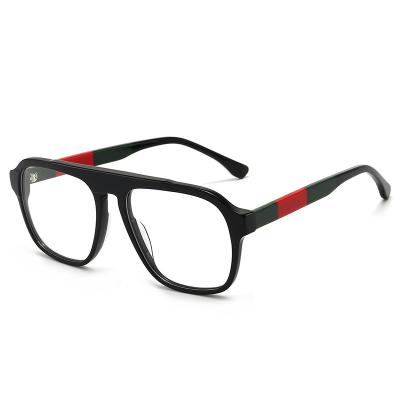 China Retro new retro single glasses fashionable square single glasses personalized beam optical glass Europe and America plate border frame for sale