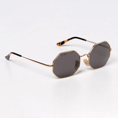 China 1972 trend sunglasses European and American men and women fashion sunglasses with metal frame avant-garde personality design hexagonal sunglasses for sale