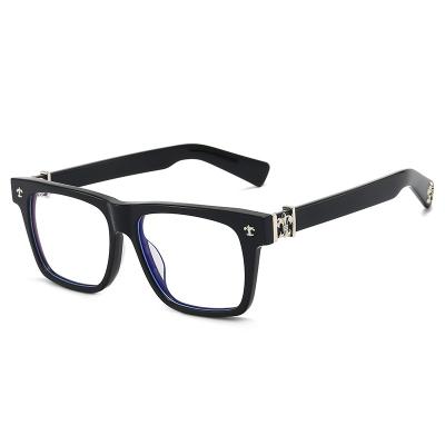 China Universal plain glass box large frame men's retro face plate personality myopia glasses rim border factory wholesale for sale