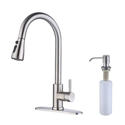 China Sense Faucets Touchless Kitchen Faucet With Pull Down Sprayer, Motion Sensor Kitchen Faucet With Kitchen Soap Dispenser, Single Kitchen Faucet for sale