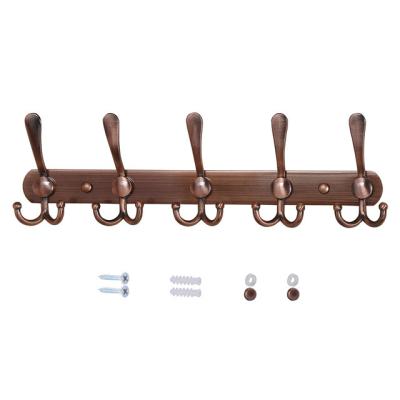 China Other Tri Hooks Stainless Steel Wall Hooks 5 Antique Copper Coat Rack And Heavy Duty Wall Mounted Coat Racks For Coat Hat Towel for sale