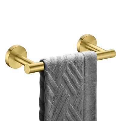 China Gold 12Inch Hand Towel Rack Kitchen Factory Sale Bathroom Towel Rack Modern Hot Brushed Free Punch Towel for sale