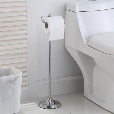 China Other Free Standing Bathroom Toilet Paper Tissue Paper Roll Holder Holder With Reserve Function, Chrome Finish for sale