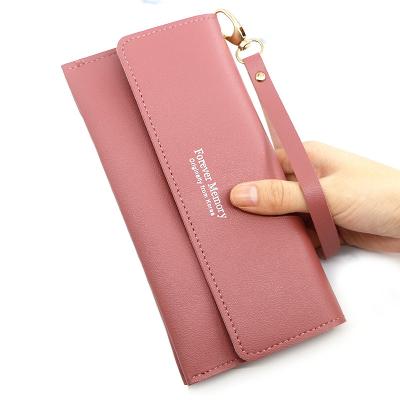 China 2022 newest design waterproof women purse ladies PU leather women clutch wallet ladies pinch factory wholesale for sale