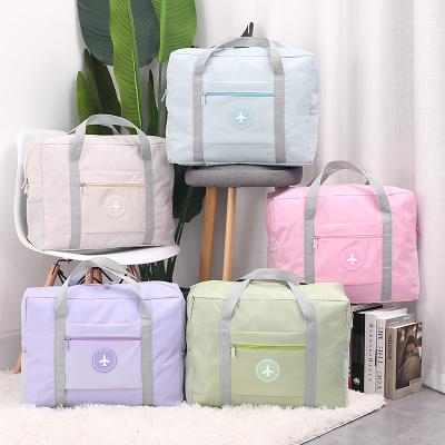 China Double Layer Large Capacity Travel Folding Waterproof Bag With Inner Liner Trolley Bag Travel Folding Portable Bag for sale