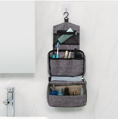 China 2022 Fashion Cosmetic Folding Bag Bathroom Beautician and Shower Organizer Hanging Travel Toiletry Bag for Men and Women Makeup Bag for sale