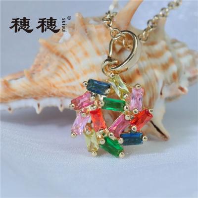 China New Style Fashionable Sweet Fresh Flower Necklace Woman Jewelry Pendant Cute Chain Necklace for sale