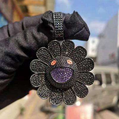 China CLASSIC Wholesale Whimsical Sunflower Necklace Zirconia Fashion Pendant Jewelry For Party for sale