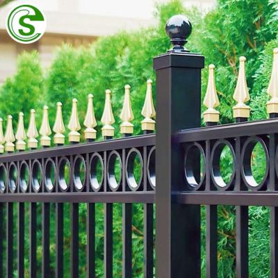 China Factory Supply Easily Assembled Powder Coated Black Color Fancy Garden Fence for sale