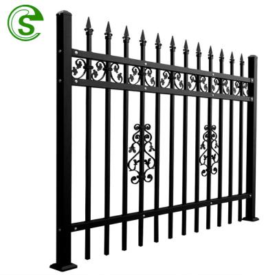 China Easily Assembled Ornamental Faux Galvanized Used Wrought Iron Fence Wholesale for sale