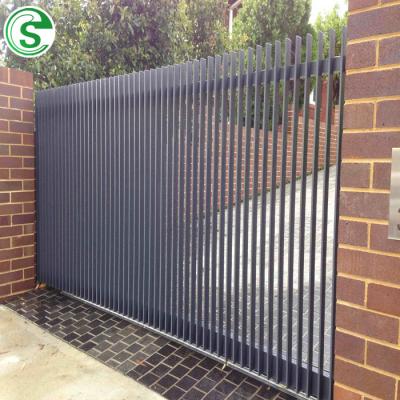 China Easily Assembled Palisade Steel Construction Guangzhou Steel Picket Fence / Galvanized / Wrought Iron for sale