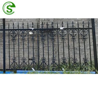 China Wholesale Easily Assembled Galvanized Steel Tubular Decorative Aluminum Garden Fence Flower Picket Fence for sale