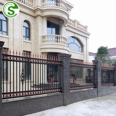 China Easily Assembled Villa Used Fence Decorative Aluminum Flower Decorative Galvanized Steel Tubular Garden Fence for sale