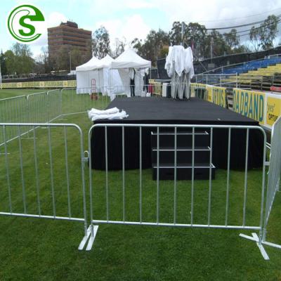 China Easily Assembled Galvanized Crowd Control Barrier Event Barricade Barrier With Flat Feet for sale