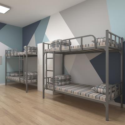 China Factory Direct Sale Storage Furniture Apartment Dormitory Metal Bunk School Student Bed for sale