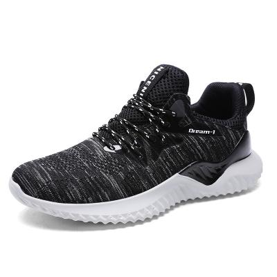 China Fashion\comfortable\durable\breathable\flexible knitted running shoes vamp casual style ombre brand unique breathable light cloud men's knitted running shoes for sale