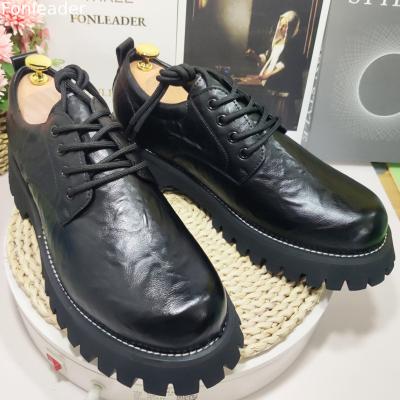 China Anti-odor Shoes pour Men lace up thick unique formal elegant shoes genuine leather shoes for men for sale