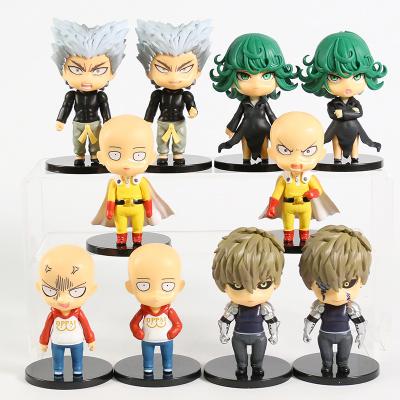 China Collection 2 Styles One Punch Man Saitama Genos Tatsumaki Garou Q Version Figurals Figures Toys Car Decoration Dolls 5pcs/set for sale